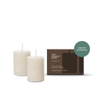 VELA VOTIVA CEDRO VERBENA  x2