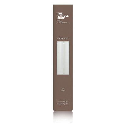 VELA RUSTIQUE CANDELABRO BLANCA